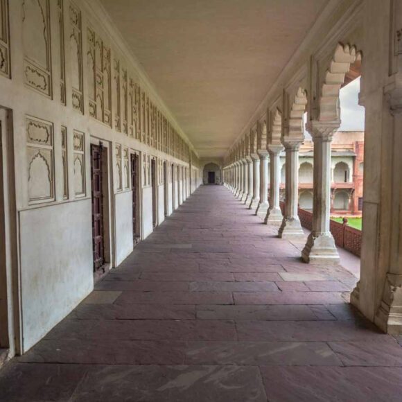 Inside Agra Fort in India